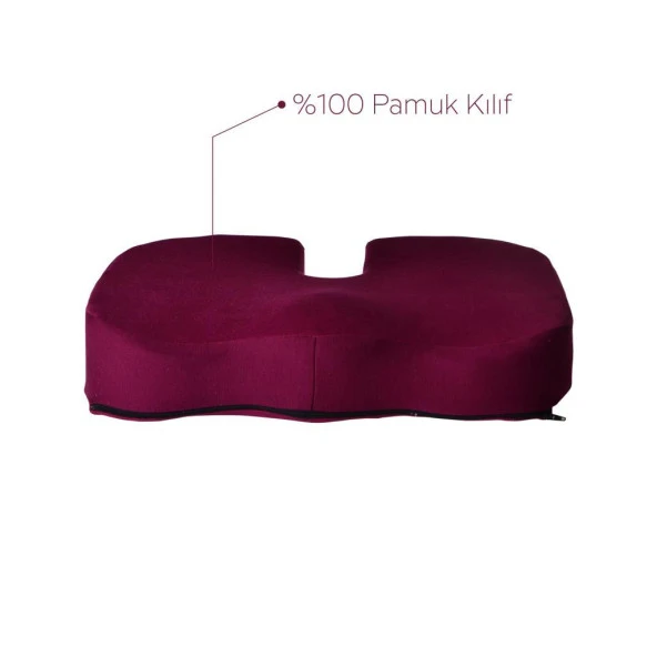 Ortopedik Oturma Minderi Hemeroid Kuyruk Sokumu Coccyx Oturma Minderi Visco Minder Siyah - 5