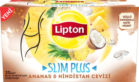 Lipton Slım Plus Ananas Ve Hindistan Cevizi Bitki Çayı 20li 36 G