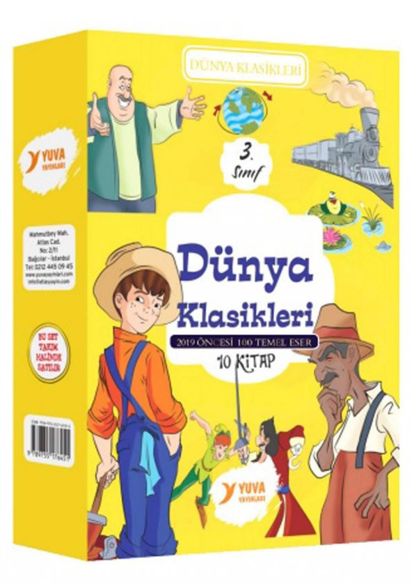 Yuva 3. Sınıf Dünya Klasikleri Serisi 10 Kitap Takım