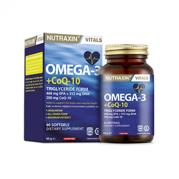 Nutraxin Omega 3 + Coq-10 60 Softgel