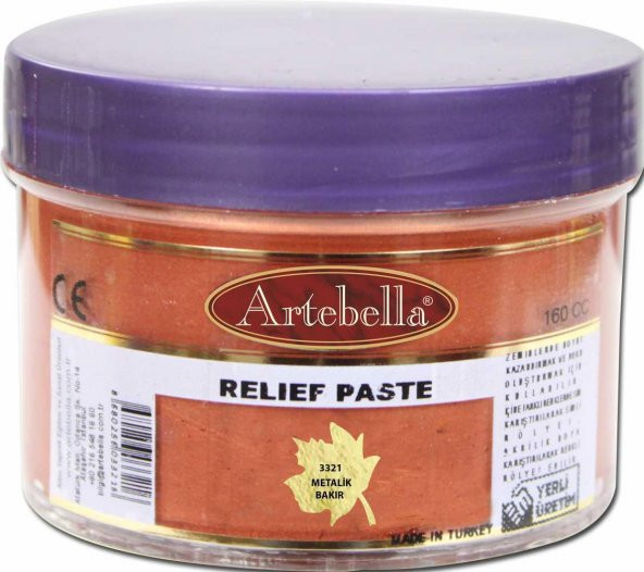 Artebella Rölyef Pasta 3321 Metalik Bakır 160 ml