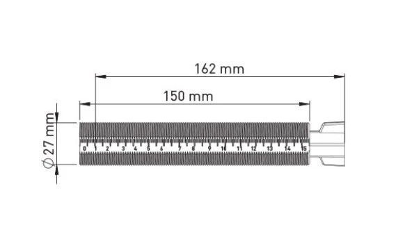 Ankastre Ara Kesme Valfi 20 mm Artı Model Uzun Gövde - 3