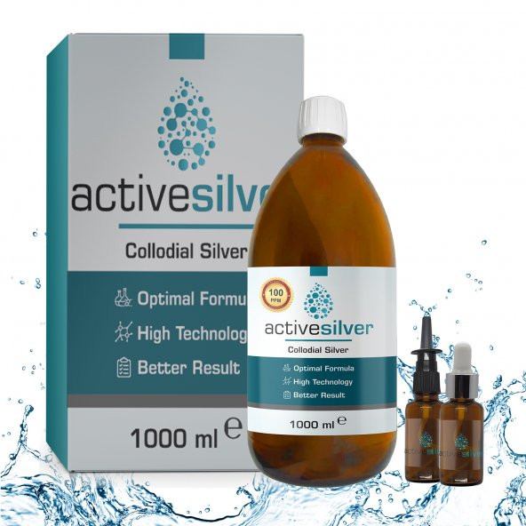 Active Silver Kolloidal Gümüş Suyu 100 PPM - 1000 ml - 2