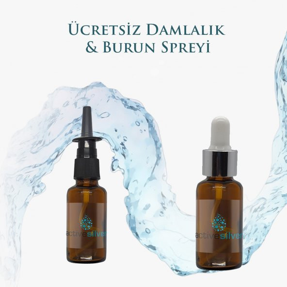 Active Silver Kolloidal Gümüş Suyu 100 PPM - 1000 ml - 5
