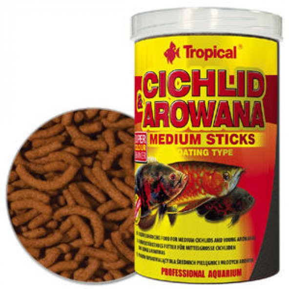 TROPİCAL CICHLID AROWANA MEDIUM STICKS 250 ml