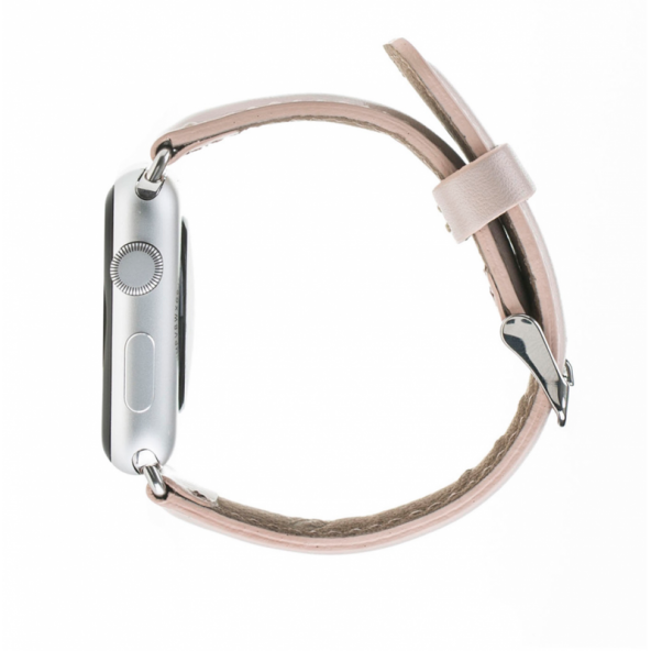 Bouletta Apple Watch Uyumlu Deri Kordon 42-44-45mm NU1 Pembe - 3