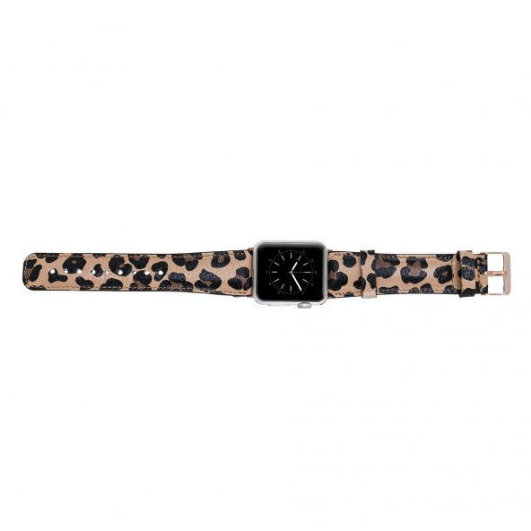 Bouletta Apple Watch Deri Kordon 42-44mm Leopar NE - 3