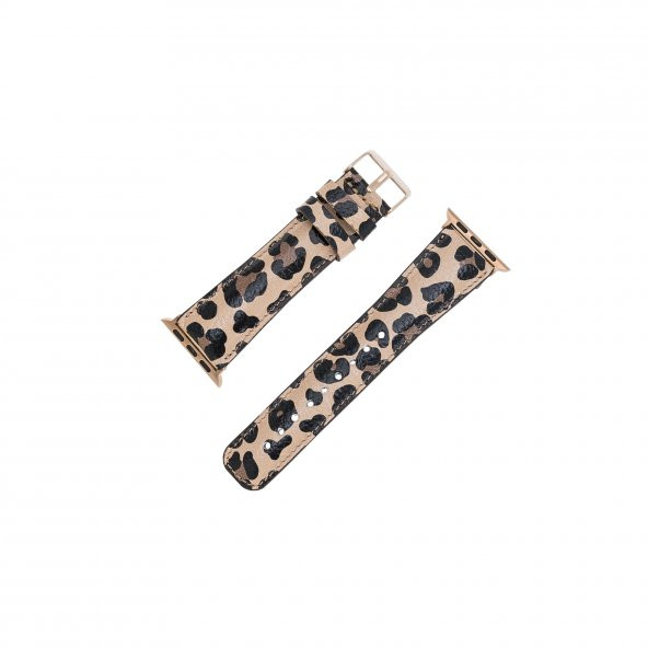 Bouletta Apple Watch Deri Kordon 42-44mm Leopar NE - 4