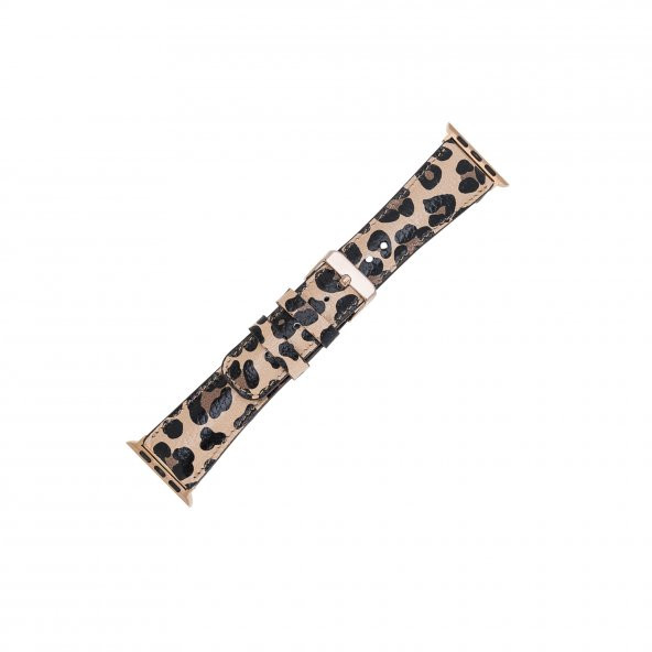 Bouletta Apple Watch Deri Kordon 42-44mm Leopar NE - 5