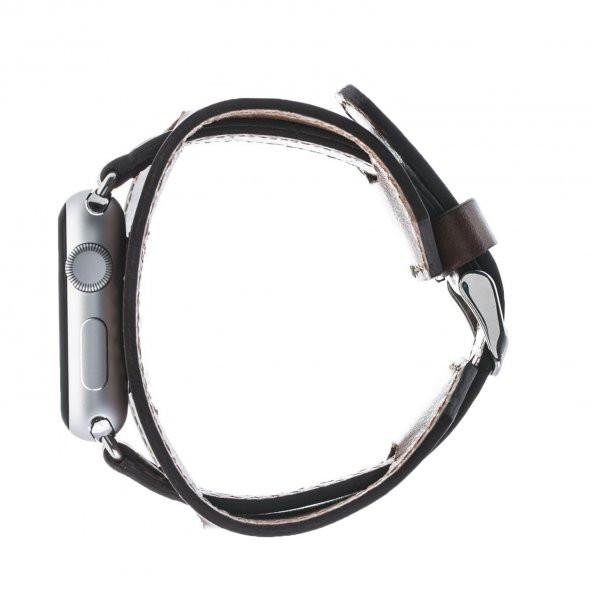 Bouletta Apple Watch Uyumlu Deri Kordon 38-40-41mm Cuff Taba - 4
