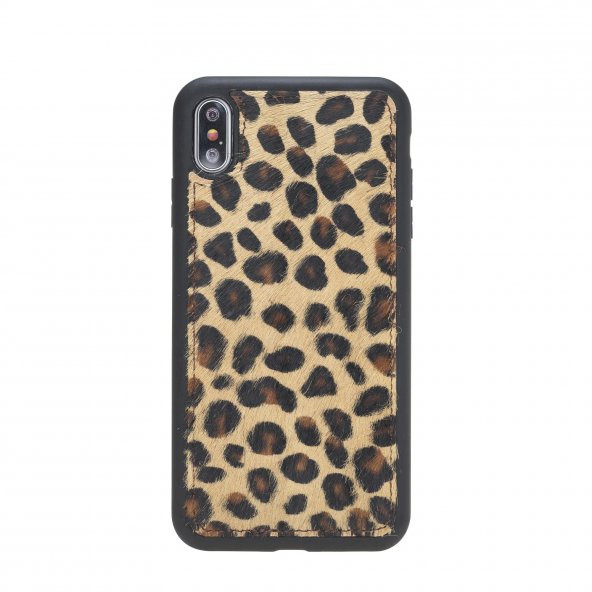 Bouletta Apple iPhone X-XS Uyumlu Deri Cüzdanlı Kılıf Leopar - 3
