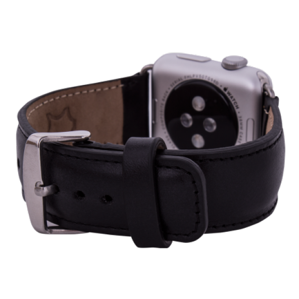 Bouletta Apple Watch Uyumlu Deri Kordon 38-40-41mm Siyah