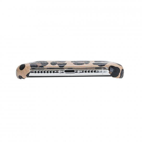 Bouletta Apple iPhone XS Max Uyumlu Deri Arka Kapak F360 Leopar NE - 5