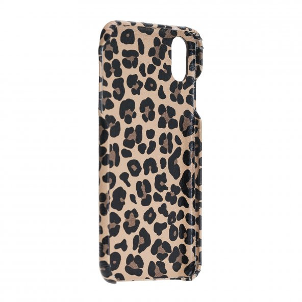 Bouletta Apple iPhone XS Max Uyumlu Deri Arka Kapak F360 Leopar NE - 2