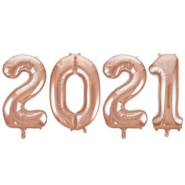 2021 Yılbaşı Rose Gold Folyo Balon Set 100 cm