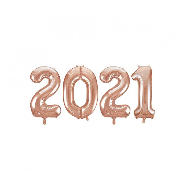 2021 Yılbaşı Rose Gold Folyo Balon Set 40 cm