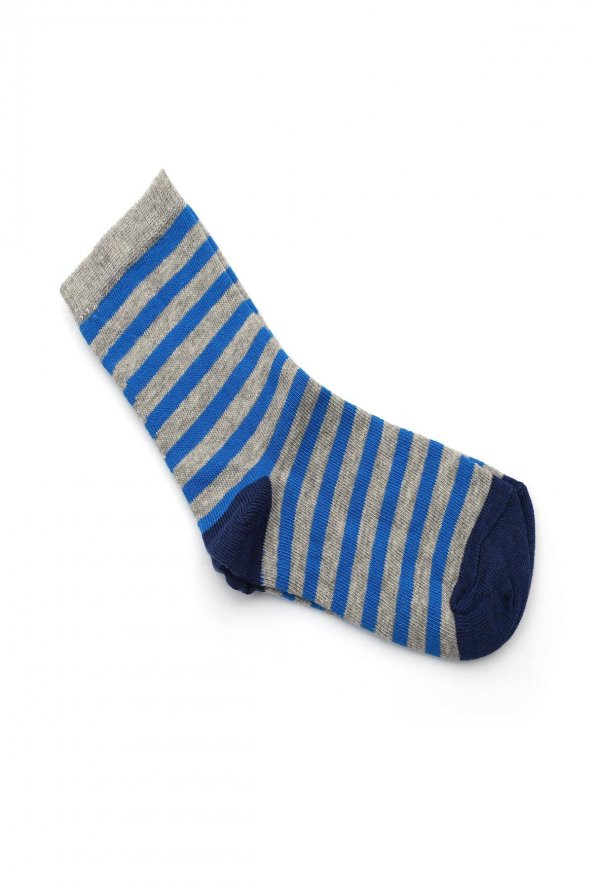 5li Erkek Çocuk Yıldız ve Çember Desenli Asortili Çorap 2470B-B5 - Resim 3