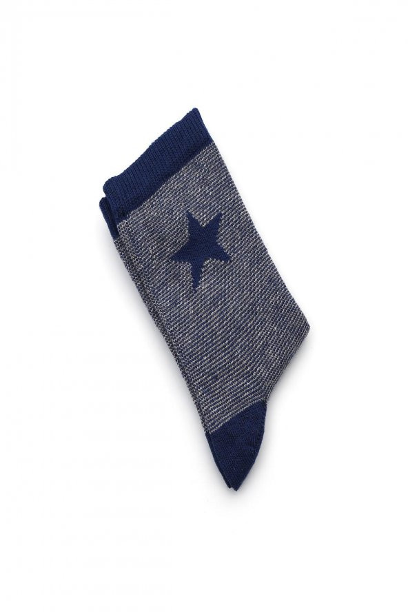 5li Erkek Çocuk Yıldız ve Çember Desenli Asortili Çorap 2470B-B5 - Resim 4