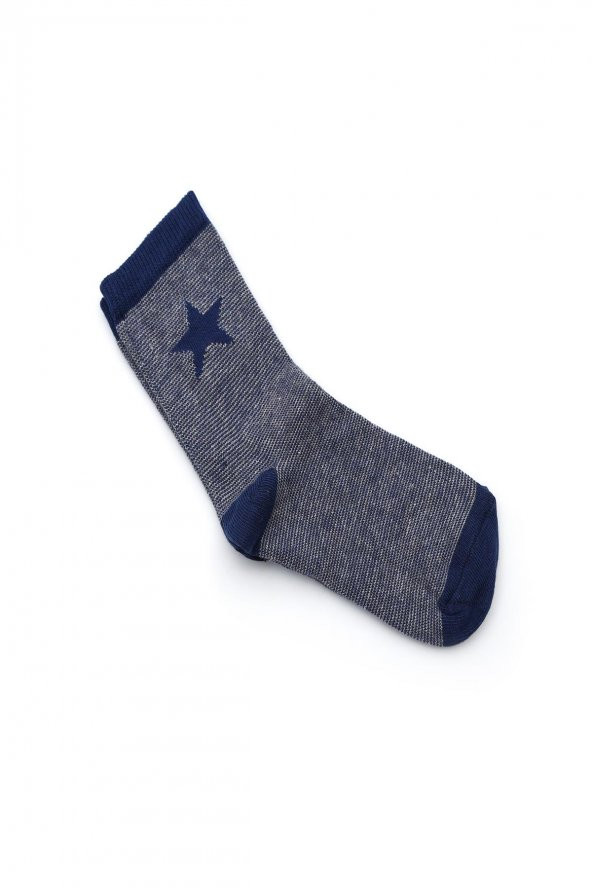 5li Erkek Çocuk Yıldız ve Çember Desenli Asortili Çorap 2470B-B5 - Resim 5