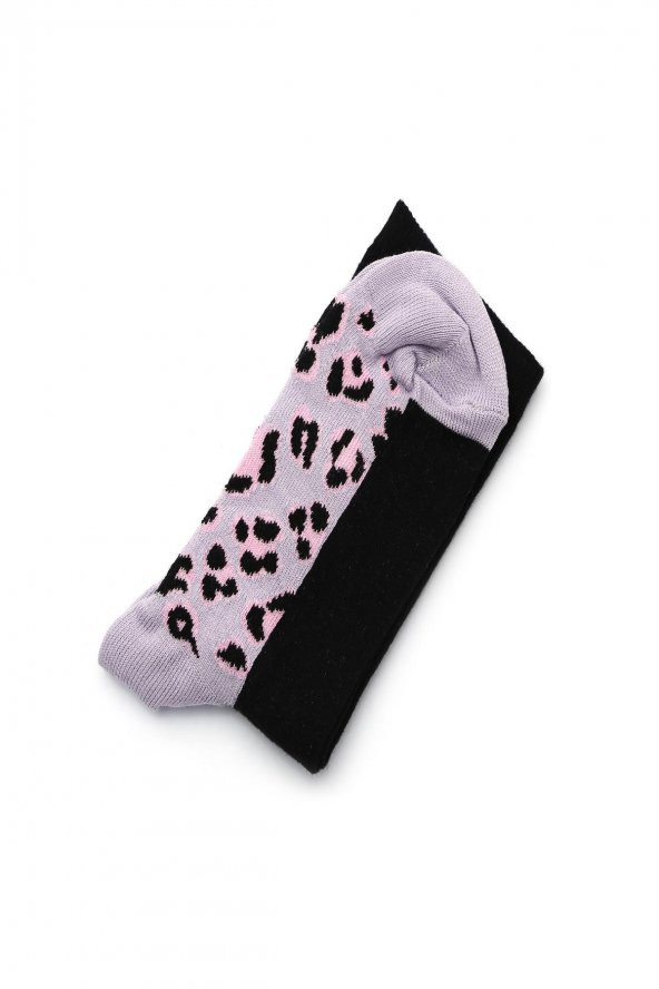 5li Kadın Leopar Desen Asortili Çorap 3470B-B5 - 4