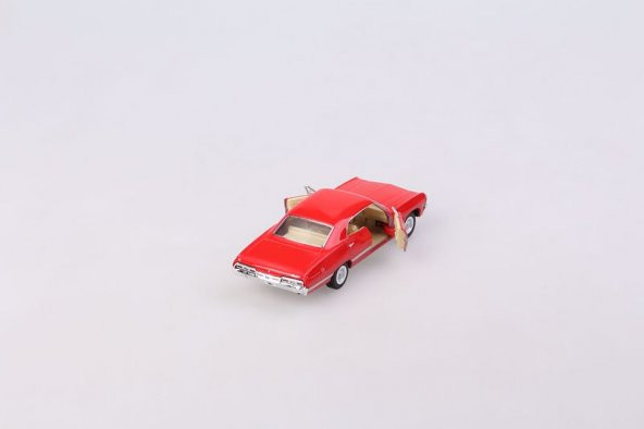 Kinsmart 1967 Chevrolet İmpala Diecast Model Araba  Kırmızı - 3