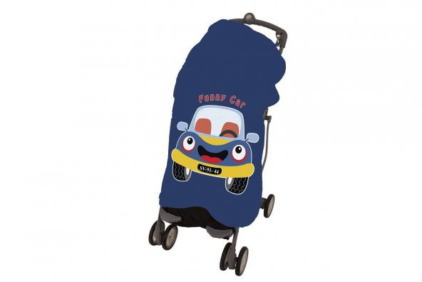 IŞŞIL Sevi Bebe Pano Baskılı Müslin Bebek Arabası Örtüsü ART-315 Arabalı - 2