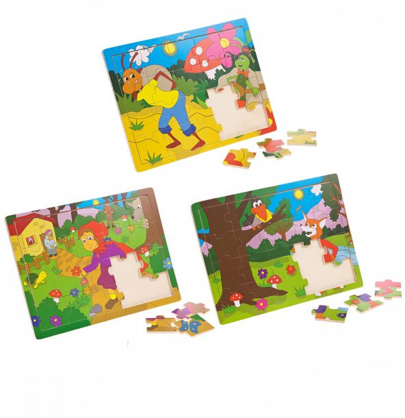 Masal Ahşap Yapboz Puzzle Pazıl - 1