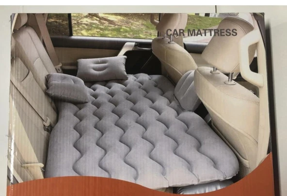 BST BRANDSHOPPİNGTR Şişme Yatak Araba Ve Kamp Yatağı Çanta Elektrikli Pompa Tamir Kiti Ve Yastıklı Yatak Seti