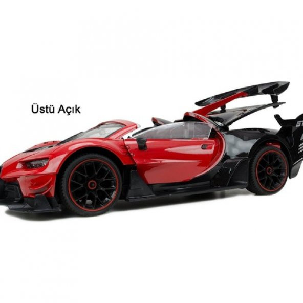 Uzaktan Kumandalı Araba Kapıları Açılan Şarjlı Bugatti 1/12 Ölçek - 4