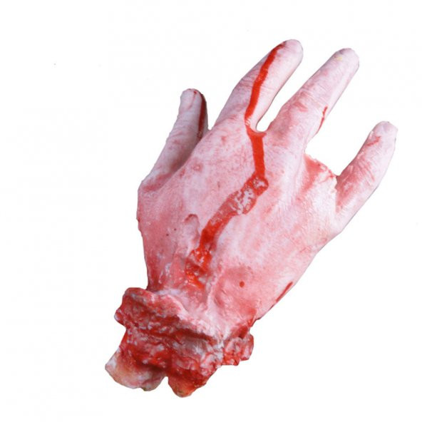 CADILAR BAYRAMI HALLOWEEN KANLI KESİK PARMAKSIZ EL 1 ADET SİLİKON