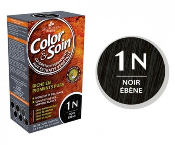 Color Soin Saç Boyası 1N - Siyah Güzellik
