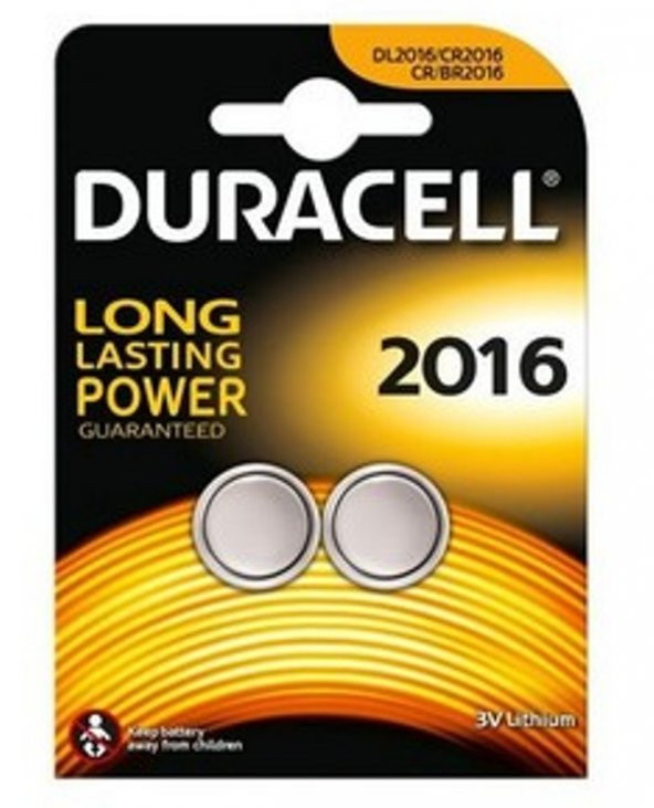 Duracell Cr2016 Lithium 3V Pil 2 Adet Kd
