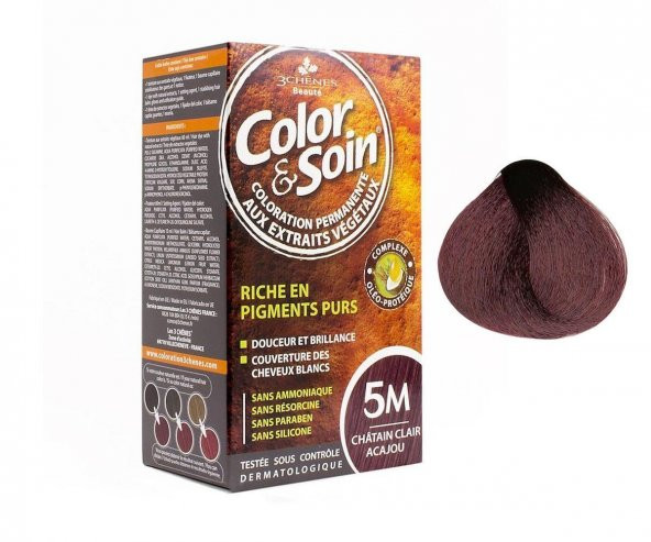 Color and Soin Saç Boyası 5M - Açık Maun Kestanesi