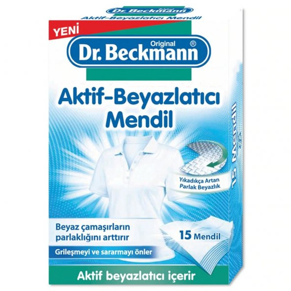 Dr. Beckmann Aktif Beyazlatıcı Mendil 15'li