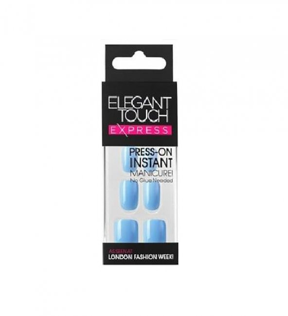 Elegant Touch Express Polished Pastel Blue Kendinden Yapışkanlı Takma Tırnak ürün görseli