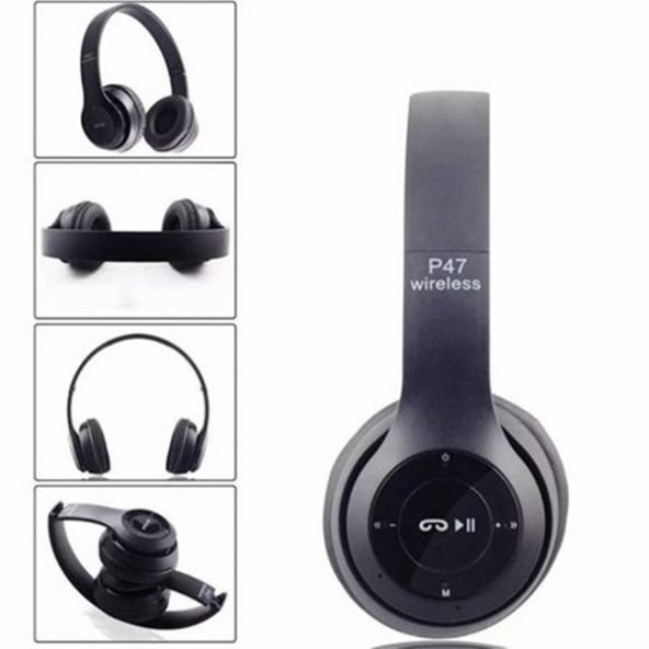 Bluetooth Kulaklık Wireless 5.0+EDR Katlanabilir Yüksek Ses Kalitesi Siyah