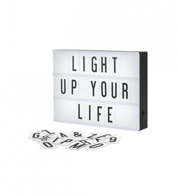 LED MESSAGE LİGHT BOX IŞIKLI HARFLİ DEKORATİF LED PANO A5 BOYUT - 3