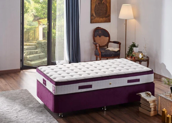 Niron Violet 80x180 Tek Kişilik Gizli Pedli Yatak Full Ortopedik Yaylı Yatak