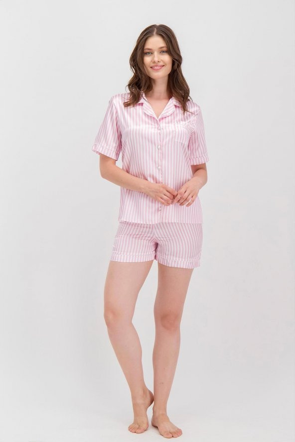 Arnetta AR-469-S Şortlu Çizgili Pijama Takımı - 2