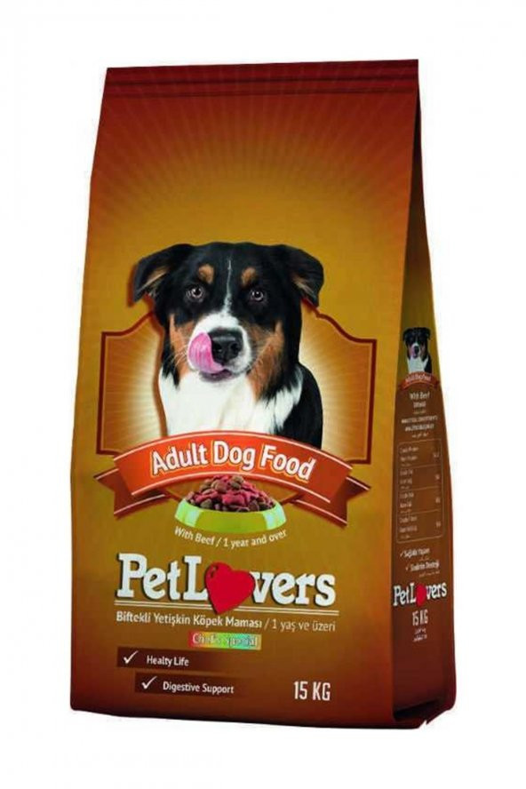 Pet Lovers Biftekli Yetişkin Köpek Maması 15 kg