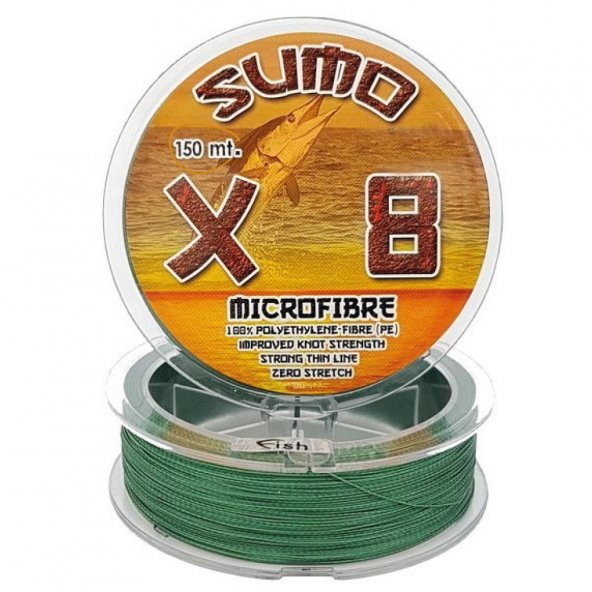 SUMO X8 150m 8 Kat Örgü İp Misina 100 PE Olta Misinası