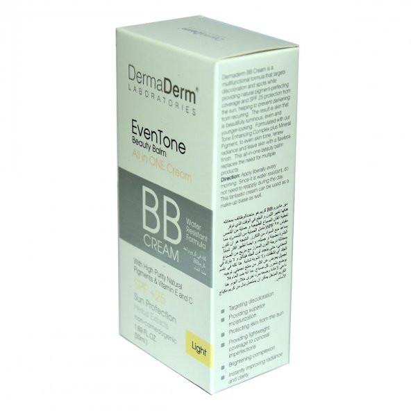 Dermaderm EvenTone BB Krem Açık Ton Vitaminli Spf+25 Güneş Koruma Bitki Özlü 50 ML - 4