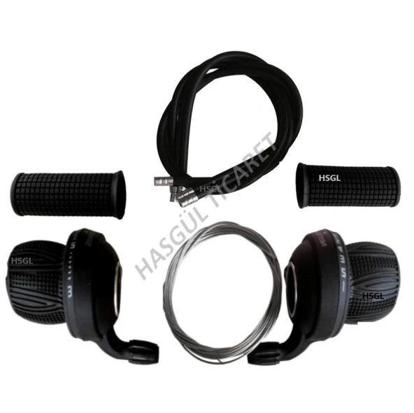 HSGL BİSİKLET SİYAH RAKAMLI VİTES KOLU SET 3X7