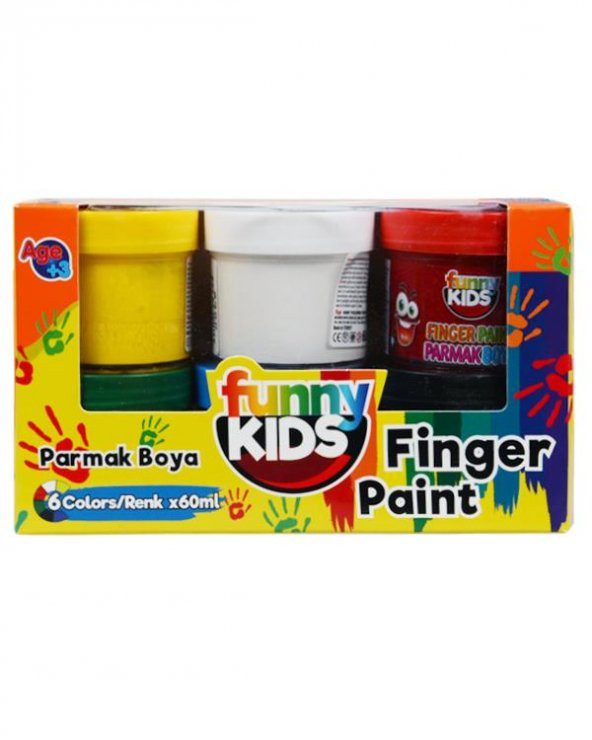 Funny Kids Parmak Boyası 6 Renk 6x60ml