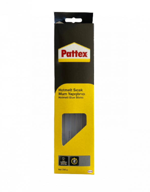 Pattex Hotmelt Sıcak Mum Yapıştırıcı (Mum Silikon) Şeffaf 200 Gr.