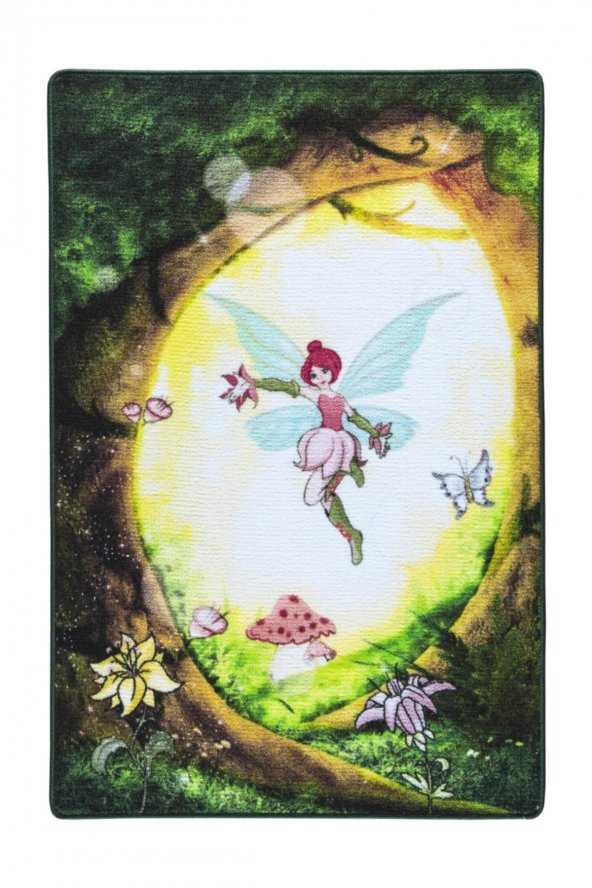 Confetti Fairy Forest 100x150cm Yeşil Bukle Çocuk Halısı