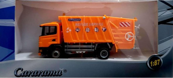 Cararama 1:87 Ölçekli Die Cast Model Mini Scania Çöp Kamyonu 181ND-8