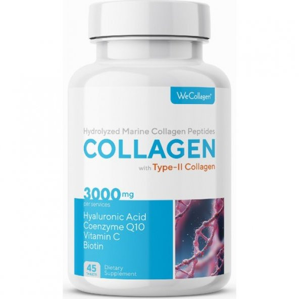Wecollagen Erkek, With Type-2 Collagen Balık Kolajeni 45 Tablet