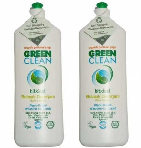 U Green Clean Bitkisel Bulaşık Deterjanı 730 ml 2li Set