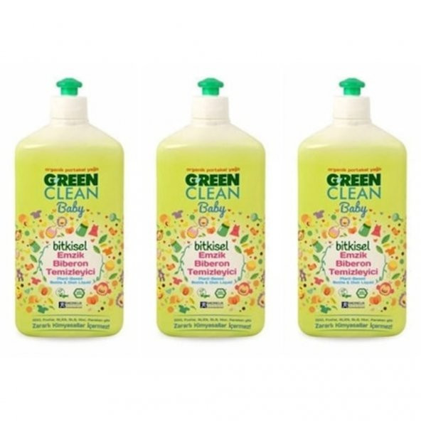 U Green Clean Baby Bitkisel  Biberon Emzik Temizleyici 3 x 500 ml - 4